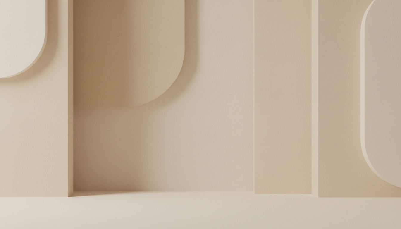 Minimalistisches, ästhetisches Coverbild für eine Psychotherapie-Praxis, clean und schlicht in Beigetönen, ohne weitere Bildinhalte oder Textzeichen, ruhige Atmosphäre, wie ein modernes Interior-Element